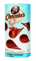 Шоколадные чипсы 24 Chocola's Crispy Caramel Sea salt 80 грамм