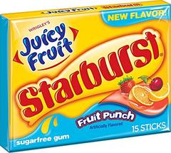 Жевательная резинка Wrigley's Starbust Fruit Punch