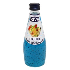 Basil seed drink Cockail flavor 'Напиток Семена базилика с ароматом фруктового коктейля' 290мл